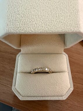 Classic 14K Gold Diamond Half-Eternity Band in Yellow Gold